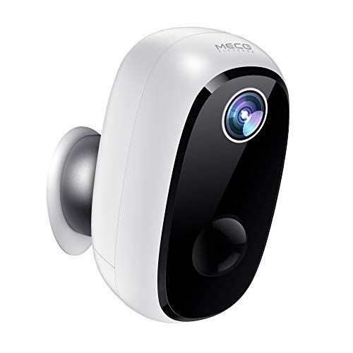 Wireless Battery Powered Camera, MECO 1080P Rechargeable Home Security System, Night Vision, Indoor/Outdoor WiFi Camera with Motion Detection, 2-Way Audio Talk, IP65 Waterproof, 2.4GHz WiFi