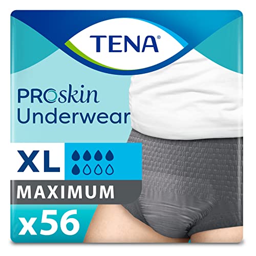 Book Cover TENA ProSkin Incontinence Underwear for Men, Maximum Absorbency, XLarge, 56 ct