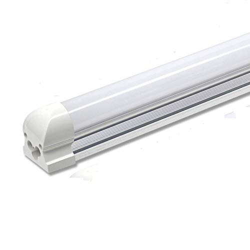 SHOPLED LED Shop Light 1FT T8 Integrated Fixture, 6W, 6000K, Milky White 600lm High Output, Linkable LED Shop Light, Ceiling Light, Garage Lighting, Warehouse Bulbs, Frosted Cover, Pack of 1