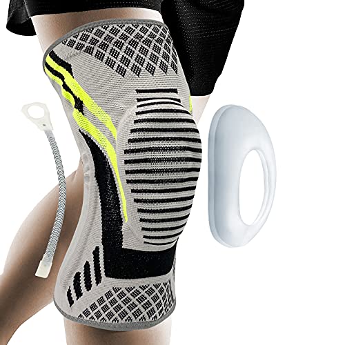 BERTER Knee Brace, Knee Compression Sleeve Support for Men Women with Patella Gel Pads & Side Stabilizers, Knee Pads for Running, Meniscus Tear, ACL, Arthritis, Joint Pain Relief (White, S)