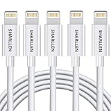 iPhone Charger Cable, MFi Certified 5 Pack 6FT sharllen Fast USB Charging & Sync Lightning Cable Long iPhone Charging Cord Wire Compatible iPhone12/ 11Pro/ XS/Max/XR/X/8/8 Plus/7 P/6/6 P/6S iPad White