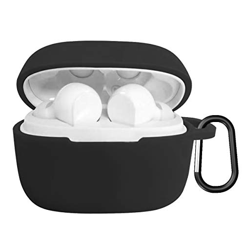 Portable Case for Soundcore Anker Liberty Air 1 Only, Full Protective Drop Proof Silicone Case Cover with Keychain Compatible with Soundcore Anker Liberty Air 1 True-Wireless Earphones (Black)