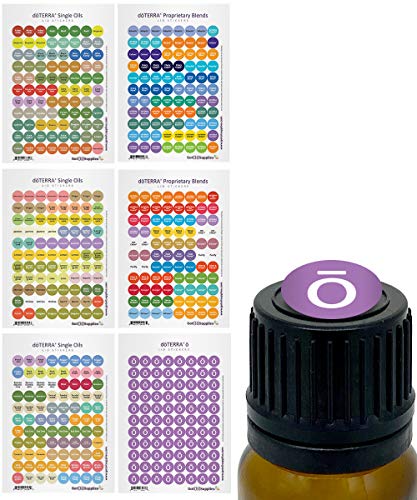 doTERRA Essential Oils Labels and Lid Stickers for Rollerballs Bottles and Organizing Oils. 528 Waterproof Cap Stickers Including 2019 Oil Singles and Blends by Got Oil Supplies