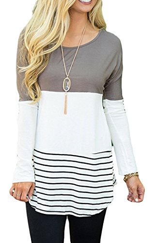 CASILY Women's Cold Shoulder Casual Tunic Tops