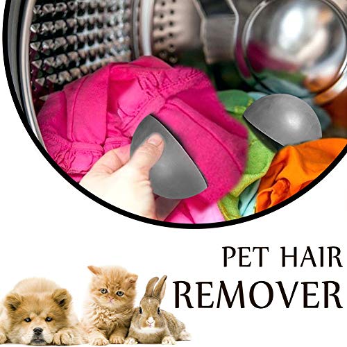 Pet Hair Remover Non-Toxic Reusable Fur Lint Removal Cleaner Remove Dogs and Cats Hair for Laundry Dryer, Clothes, Furniture, Carpets (Gray)