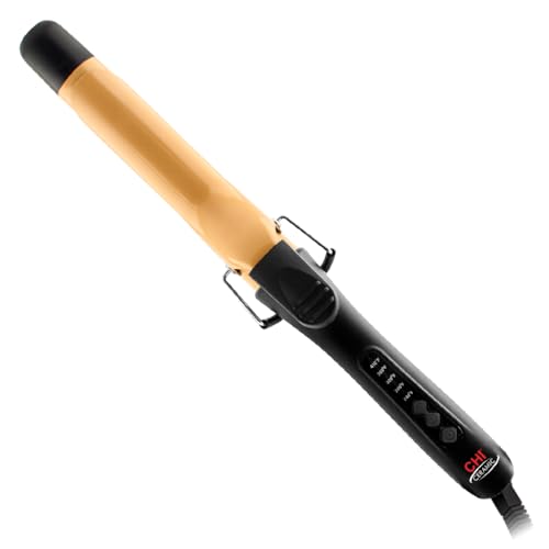 CHI Tourmaline Ceramic Curling Iron, Professional Hair Curler for Smooth, Frizz-Free Curls, Adjustable Temperature, Auto Shut-Off & 6.5 ft Swivel Cord, 1.5" Barrel