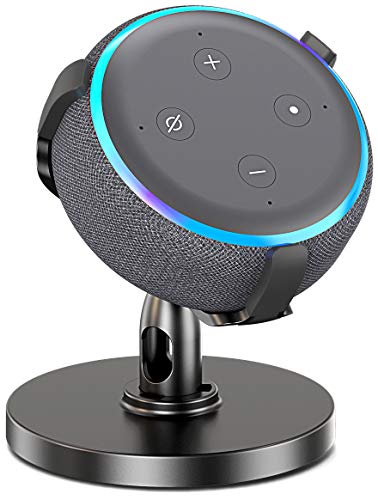 Pobon Table Holder for Dot 3rd Generation, 360Â° Adjustable Stand Bracket Mount for Smart Home Speaker, Improves Sound Visibility and Appearance, Dot Accessories