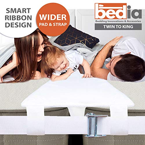 Book Cover BEDIA Bed Bridge Connector | Twin to King Converter Kit with Strap | Adjustable Mattress Connector for Bed | 25D Memory Foam | 12