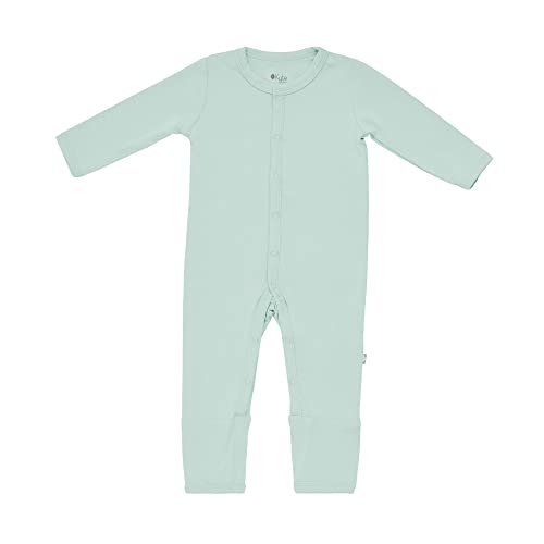 KYTE BABY Unisex Soft Bamboo Rayon Rompers, Snap Closure (3-6 Months, Sage)