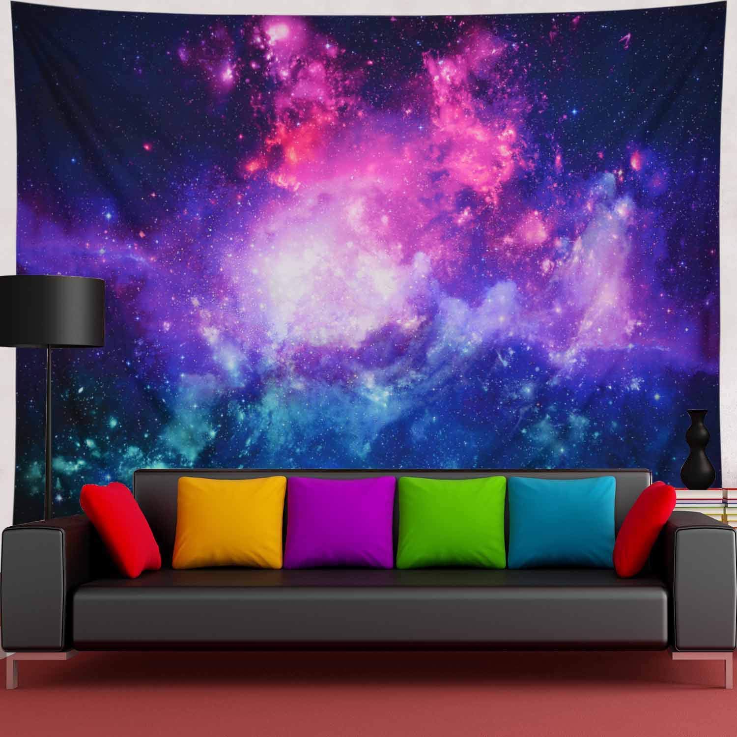 Book Cover Amtoodopin Galaxy Tapestry Purple Starry Night Tapestry 3D Cosmic Space Tapestry Psychedelic Tapestry Mystic Stars Tapestry Wall Hanging Boho Hippie Tapestry for Ceiling Living Room Dorm Decor W78