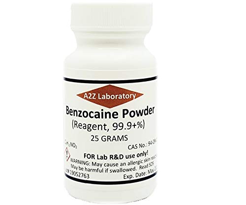 Benzocaine, Fine Powdr / Crystals , (Free of HCL ), High Purity, 25 Grams, 99.99+%, Same Day Ship