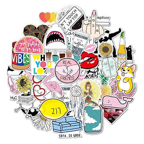 Stickers for Water Bottles, | Big 46-Pack | Cute,Waterproof,Aesthetic,Trendy Stickers for Teens,Girls,Perfect for Laptop,Hydro Flask,Phone,Skateboard,Travel| Extra Durable Vinyl (Succulent Plants)