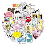 Stickers for Water Bottles,| Big 46-Pack |Cute,Aesthetic,Trendy Stickers for Teens,Girls,Perfect for Laptop,Hydro Flask,Phone,car,Skateboard,Travel(46 Cute)