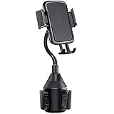 KNGUVTH Car Phone Holder Cup Holder Phone Mount Universal Adjustable Auto Gooseneck Cup Holder Cradle Car Mount with a Flexible Long Neck Compatible for iPhone 11 Pro Max/Xs/XS Max/X/8/7 Plus/Samsung