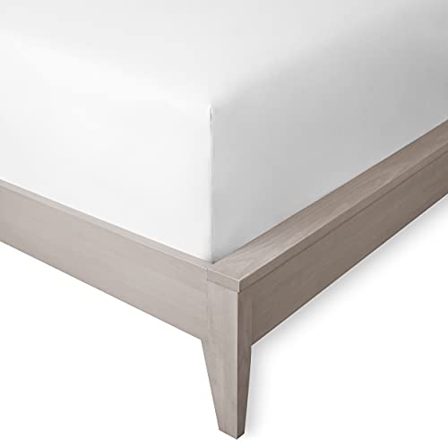 Bare Home Fitted Bottom Sheet - Premium 1800 Ultra-Soft Wrinkle Resistant Microfiber, Hypoallergenic, Extra Deep Pocket (Cal King - 21" Pocket, White)