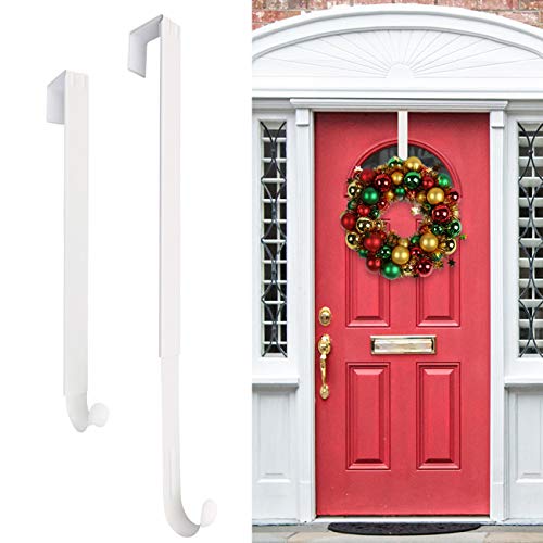 HEYHOUSE Wreath Hanger,Christmas Wreath Hanger for Front Door Adjustable from 14.9-25 Inches, Larger Door Wreath Hanger Festival Wreathsï¼ŒDecorations Hook