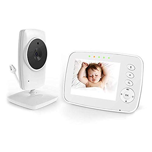 Baby Monitor, Video Baby Monitor Wireless Night Vision Dual View Video,  Newborn Baby Monitor with Zoomable Night Vision Digital Color Camera, Two-Way Audio, Lullabies (3.2 inch)