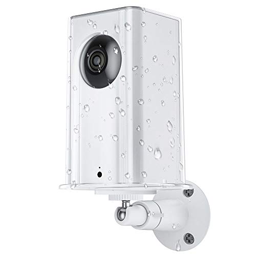 SEEKONE Wyze Cam Pan Protective Case with Metal Wall Mount Bracket, ABS Clear Material Cover Weather Proof Waterproof Anti-Sun Glare and UV Protection Adjustable for Indoor and Outdoor Use (Clear)