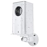 SEEKONE Protective Case for Wyze Cam Pan with Metal Wall Mount Bracket, ABS Clear Material Cover Weather Proof Waterproof Anti-Sun Glare and UV Protection Adjustable for Indoor and Outdoor Use (Clear)