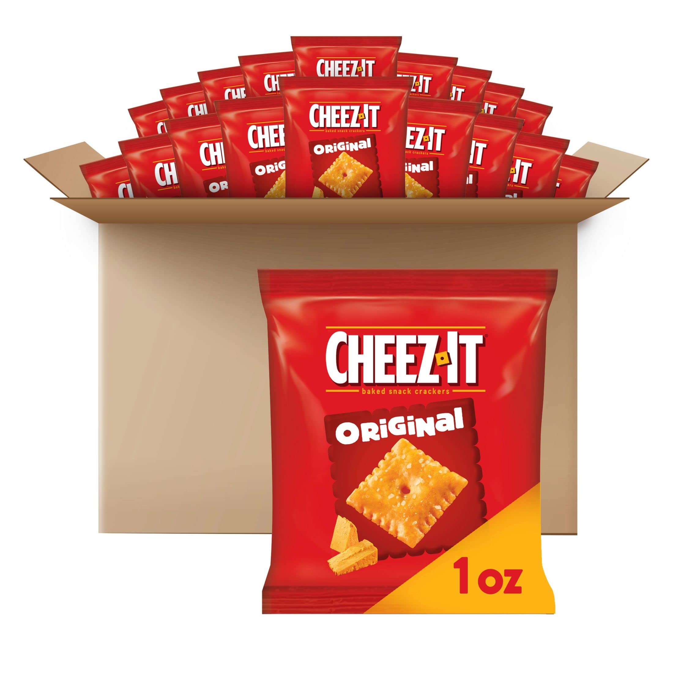 Book Cover Cheez-It Cheese Crackers, Baked Snack Crackers, Office and Kids Snacks, Original, 40oz Case (40 Pouches) Original 40 Pouches