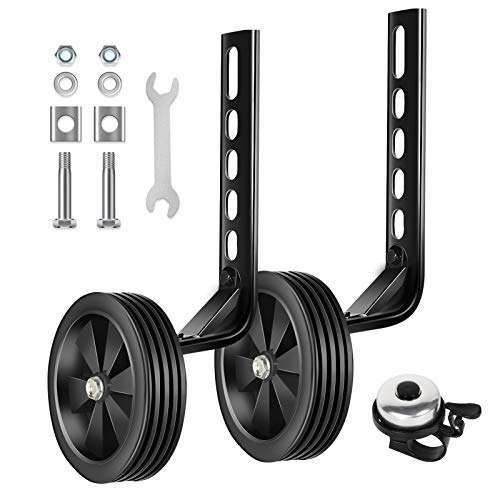 BNKIHDD Bicycle Training Wheels for Kids Stronger Version Replacement Adjustable Bicycles Stabilizer for Children, Suitable for 12/14/ 16/18/ 20/ inch Children's Single Speed Bikes