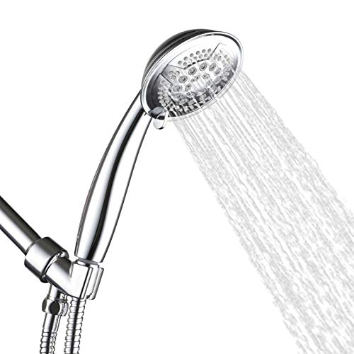Srmsvyd Hand Held Shower Head High Pressure 5 Spray Setting Multi-Functions Massage with 78 Inches Long Shower Hose (Chrome1)