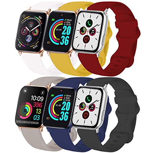 VATI Sport Band Compatible with Watch Band 38mm 40mm, Soft Silicone Sport Strap Replacement Bands Compatible with 2018 Watch Series 4/3/2/1, 38MM 40MM S/M (Antique White)
