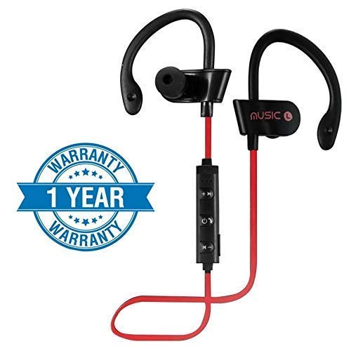 esportic QC-10 Bluetooth Earphone Wireless Headphones for Mobile Phone Sports Stereo Jogger,Running,Gyming Bluetooth Headset Compatible with All Devices(Multicolour)