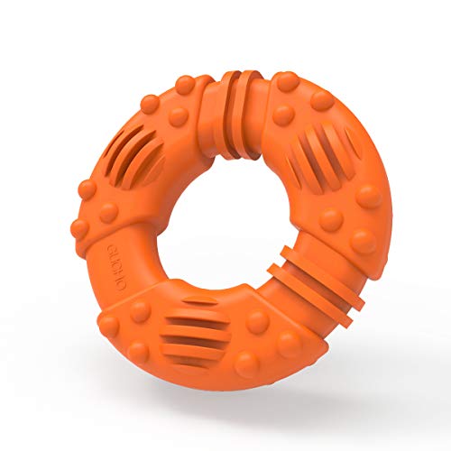 GUCHO Durable Dog Chew Toys for Aggressive Chewers - LIFETIME REPLACEMENT GUARANTEE - Indestructible Dog Toys Tough Rubber Puppy Chew Toys for Medium/Large Dogs, Perfect Training Teething toys (Large)