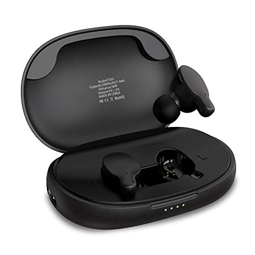 Book Cover ALTIZURE TWS Bluetooth 5.0 Wireless Bluetooth Earbuds IPX4 Waterproof Noise Cancelling Stereo Calls Auto Pairing in-Ear Mini Earbuds with 2000mA Portable Magnetic Inductive Charging Case (Black)
