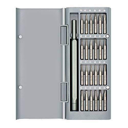 Precision Screwdriver Set,TECKMAN 25in1 Small Screwdriver Set with T2 T3 T4 T5 T6 T8 T10 T15 Torx,P2 P5 Pentalobe and Phillips,Slotted Bit Set for iPhone,Macbook,Xbox,PS4,Garmin,Eyeglass