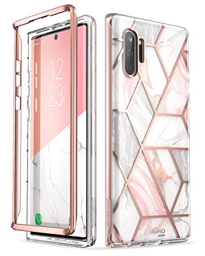 i-Blason Cosmo Series Case Designed for Galaxy Note 10 (2019 Release), Protective Bumper Marble Design Without Built-in Screen Protector (Marble)