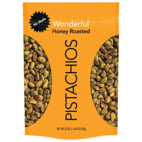 Book Cover Wonderful Pistachios, No Shells Honey Roasted, 22 Ounce Resealable Pouch