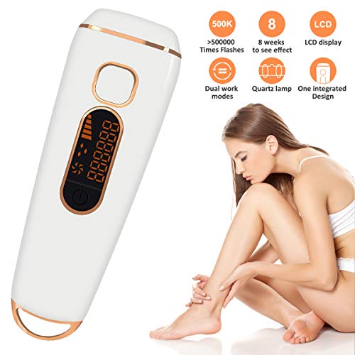 Laser Hair Removal for Women Men IPL Permanent 500,000 Flashes Hair Removal System Facial Body Profesional Painless Hair Remover Device for Home Use - Rose Gold