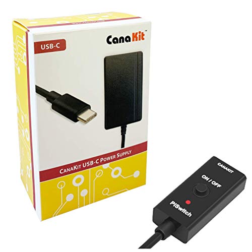 CanaKit Raspberry Pi 4 Power Supply with PiSwitch (USB-C)