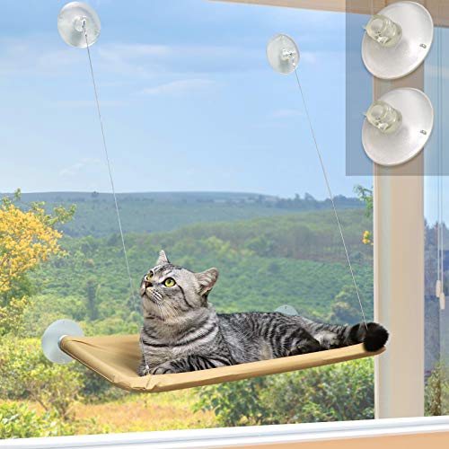 Angela&Alex Cat Perch, Cat Window Hammock Indoor Space Saving Window Mounted Cat Bed