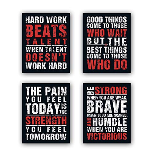 Book Cover Funny Game Art Print Inspirational Words Quote Poster Set of 4 (10 â€X8 â€Canvas Gaming Wall Art For Kids Boy Bedroom Playroom Home Decor,No Frame