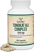 Tongkat Ali Extract 200 to 1 (Longjack) Eurycoma Longifolia, 1000mg per Serving, 120 Capsules - Natural Testosterone Supplement and Libido Booster, with 20mg Tribulus Terrestris by Double Wood