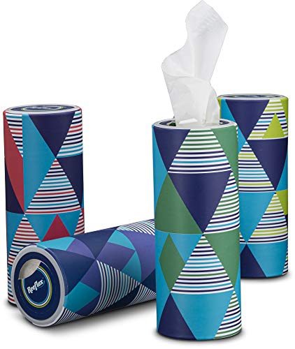 Reeflex Car Tissues (8 Canisters/400 Tissues) - Disposable Facial Tissues Boxed in Canisters with Perfect Cup Holder Fit | Quality Car Travel Tissues that are Soft, Durable, 2-Ply, Thick & Convenient