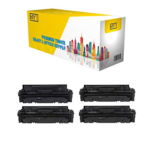 NYT Compatible NO CHIP Toner Cartridge Replacement for HP W2020A W2021A W2022A W2023A (HP 414A) for HP Color Laserjet Pro MFP M479fdw, M479fdn, M454dw, M454 (Black, Cyan, Magenta, Yellow, 4-Pack)