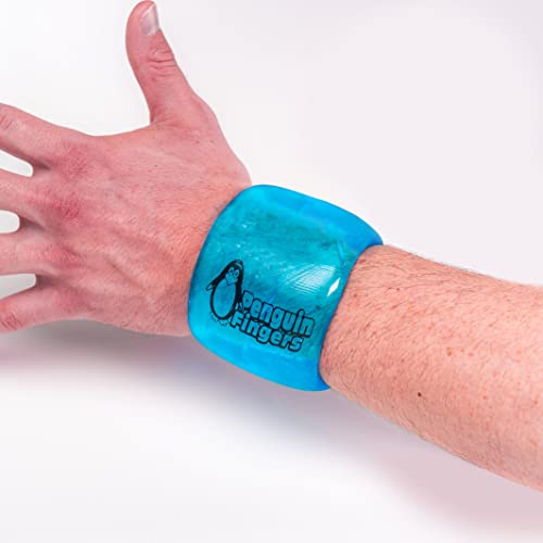 Wrist Cold Gel Ice Pack, Reusable Soft Gel Compression Wrap, Therapy Sleeve, Pain Relief for Injuries, Carpal Tunnel, and Sore Joints - No-Toxins and Latex-Free, S to M Wrist