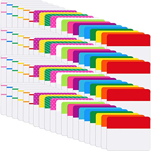 1600 Pieces Sticky Index Tabs File Folder Tabs, Writable and Repositionable File Tabs Flags for Pages or Book Markers, Reading Notes, Classify Files, 80 Sets 20 Colors Tabs (2 Inch, 1600 Pieces)
