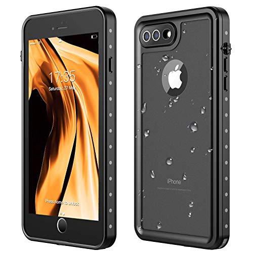 AJIA iPhone 7 Plus Waterproof Case,iPhone 8 Plus Waterproof Case 360° Full Body Protection IP68 Underwater Shockproof Dirtproof Sandproof Waterproof Case for iPhone 7 Plus/iPhone 8 Plus(5.5')