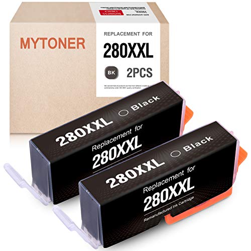 MYTONER Compatible Ink Cartridge Replacement for Canon PGI-280XXL 280 XXL PGBK Ink for PIXMA TR7520 TR8520 TS6120 TS6220 TS8120 TS8220 TS9120 TS9520 TS9521C Printer (Black, 2-Pack)