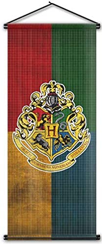 Book Cover Nordic Souvenirs Harry Potter Style Banner - Hogwarts Flag 43in x 16in Wall Scroll - Ready to Hang - Perfect Barware Man Cave Gift - Unique HP Collectible Accessories