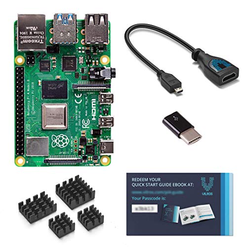 Book Cover Vilros Raspberry Pi 4 with USB-C & Micro HDMI Adapters Quickstart Guide E-Book (4GB)