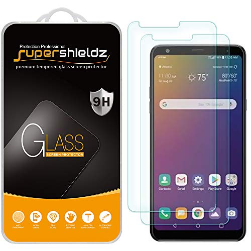 Book Cover (2 Pack) Supershieldz for LG Stylo 5 Tempered Glass Screen Protector, Anti Scratch, Bubble Free
