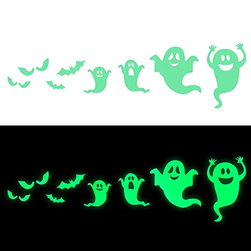 Book Cover OCATO 35Pcs Halloween Decorations Halloween Wall Decals Stickers Glow in The Dark Halloween Window Cling Decals Luminous Bats Ghost Peeping Eyes Decals Wall DÃ©cor for Halloween Party Decorations