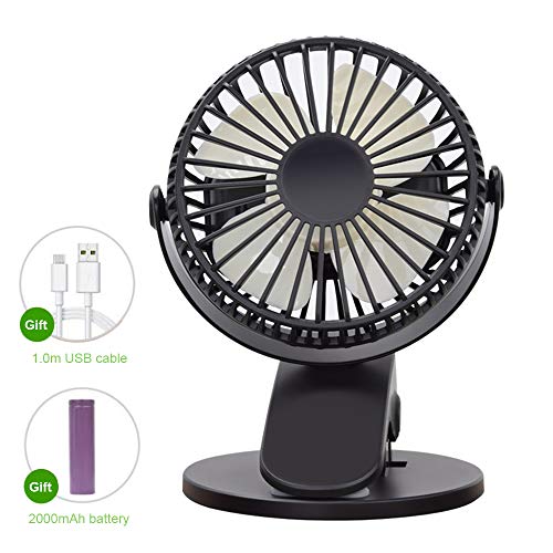 Lixada Camping Lantern with Led USB Fan Battery Adjustable Speeds Quiet Table Fan Camping Fan with Hooks for Truck Tent, Fishing, Emergencies, Hurricanes, Outages(2000/4400mAh)