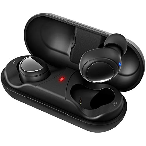 Book Cover 2019 Newly True Wireless Earbuds Bluetooth 5.0 Headphones, TWS Stereo Headphones in-Ear True Wireless Sweatproof and Waterproof 5.0 with Charging Case,Binaural Stereo Earbuds,Noise Cancelling